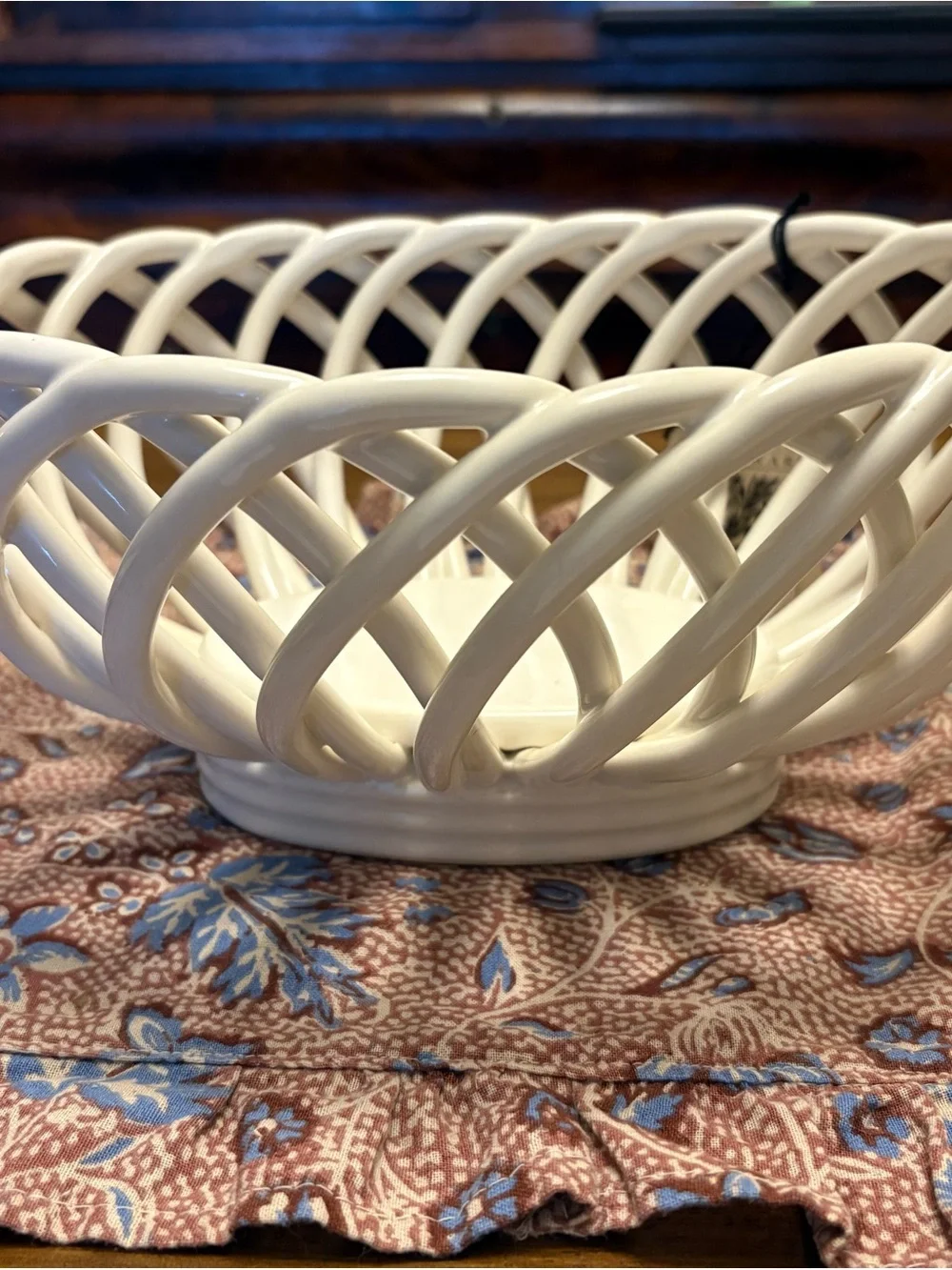 Eucalyptus Stoneware by Williams Sonoma Woven Bread Basket